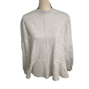 Sweaty Betty Crewneck Sweatshirt Sz 4 Heather Grey